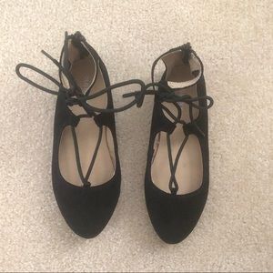 Old Navy Kids Black Lace-up Flats